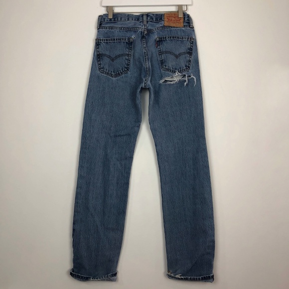 Vintage Levi's 505 Butt Rip Jeans - Picture 1 of 7